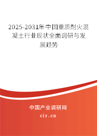 2025-2031年中國重質耐火混凝土行業現狀全面調研與發展趨勢