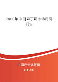 2008年中國異丁烯市場調研報告