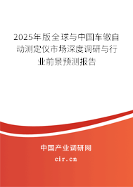 2025年版全球與中國車轍自動測定儀市場深度調研與行業前景預測報告