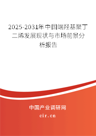 2025-2031年中國端羥基聚丁二烯發展現狀與市場前景分析報告