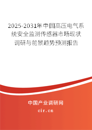 2025-2031年中國高壓電氣系統安全監測傳感器市場現狀調研與前景趨勢預測報告
