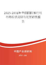 2025-2031年中國國際旅行社市場現狀調研與前景趨勢報告