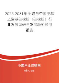 2025-2031年全球與中國甲基乙烯基硅橡膠（硅橡膠）行業發展調研與發展趨勢預測報告