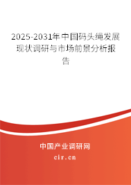 2025-2031年中國碼頭繩發展現狀調研與市場前景分析報告