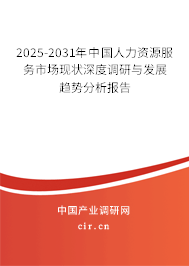 2025-2031年中國人力資源服務市場現狀深度調研與發展趨勢分析報告