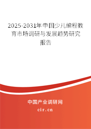2025-2031年中國少兒編程教育市場調(diào)研與發(fā)展趨勢研究報告