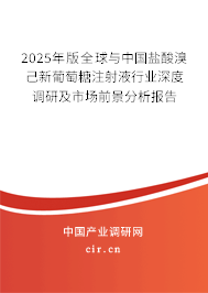 2025年版全球與中國鹽酸溴己新葡萄糖注射液行業深度調研及市場前景分析報告