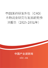 中國醫(yī)藥研發(fā)外包（CRO）市場調(diào)查研究與發(fā)展趨勢預(yù)測報(bào)告（2025-2031年）