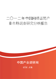 二〇一二年中國網絡話筒產業(yè)市場調查研究分析報告