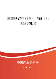磷酸鐵鋰材料生產(chǎn)項目可行性研究報告