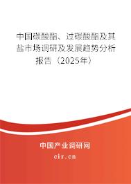 中國碳酸酯、過碳酸酯及其鹽市場調研及發展趨勢分析報告（2025年）