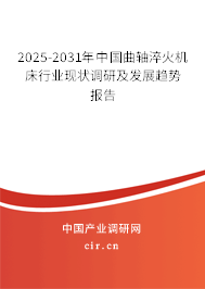 2025-2031年中國曲軸淬火機床行業現狀調研及發展趨勢報告