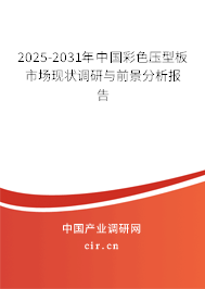 2025-2031年中國彩色壓型板市場現狀調研與前景分析報告