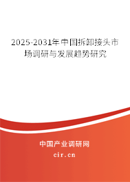 2025-2031年中國拆卸接頭市場調研與發展趨勢研究