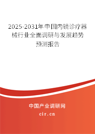 2025-2031年中國內鏡診療器械行業全面調研與發展趨勢預測報告
