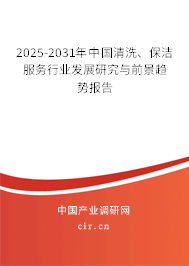 2025-2031年中國清洗、保潔服務行業發展研究與前景趨勢報告
