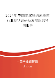 2024年中國氧化鎂納米粉體行業現狀調研及發展趨勢預測報告