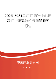 2025-2031年廣西購物中心運(yùn)營行業(yè)研究分析與前景趨勢報(bào)告