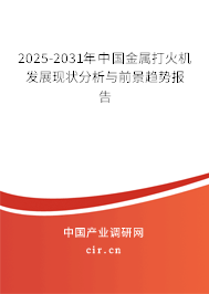 2025-2031年中國金屬打火機發展現狀分析與前景趨勢報告
