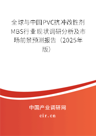 全球與中國PVC抗沖改性劑MBS行業現狀調研分析及市場前景預測報告（2024年版）