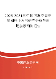 2025-2031年中國汽車空調電磁閥行業發展研究分析與市場前景預測報告