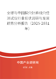 全球與中國探穴針麻機穴位測試儀行業現狀調研與發展趨勢分析報告（2025-2031年）