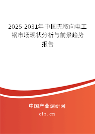 2025-2031年中國無取向電工鋼市場現狀分析與前景趨勢報告