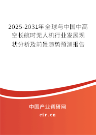 2025-2031年全球與中國中高空長航時無人機行業發展現狀分析及前景趨勢預測報告