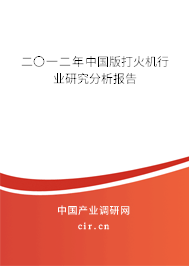二〇一二年中國版打火機行業研究分析報告