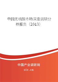 中國無機酸市場深度調研分析報告（2013）