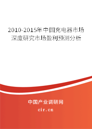 2010-2015年中國充電器市場深度研究市場盈利預測分析