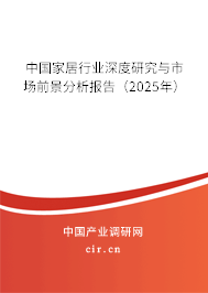 中國家居行業深度研究與市場前景分析報告（2025年）