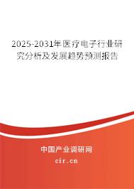 2025-2031年醫療電子行業研究分析及發展趨勢預測報告