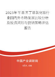 2023年芐基三丁基氯化銨行業國內外市場發展比較分析及投資風險與營銷策略評估報告