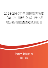 2024-2030年中國超高清晰度（UHD）面板（4K）行業發展分析與前景趨勢預測報告