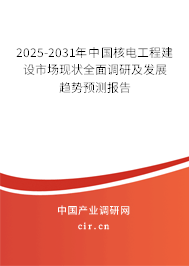 2025-2031年中國核電工程建設市場現狀全面調研及發展趨勢預測報告