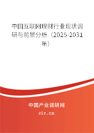 中國互聯(lián)網(wǎng)理財行業(yè)現(xiàn)狀調(diào)研與前景分析（2025-2031年）