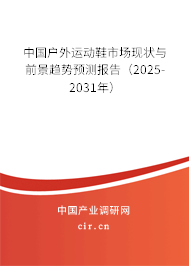 中國戶外運動鞋市場現狀與前景趨勢預測報告（2025-2031年）