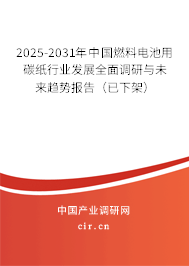 2025-2031年中國燃料電池用碳紙行業發展全面調研與未來趨勢報告（已下架）