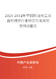 2025-2031年中國石油化工設備檢維修行業研究與發展前景預測報告