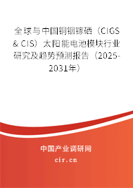 全球與中國銅銦鎵硒（CIGS & CIS）太陽能電池模塊行業研究及趨勢預測報告（2025-2031年）