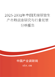 2025-2031年中國無縫鋼管生產市場調查研究與行業前景分析報告