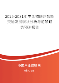 2025-2031年中國物聯(lián)網(wǎng)智能交通發(fā)展現(xiàn)狀分析與前景趨勢預(yù)測報告