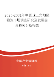 2023-2029年中國珠三角地區物流市場調查研究及發展前景趨勢分析報告