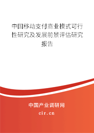 中國移動支付商業模式可行性研究及發展前景評估研究報告