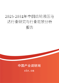 2025-2031年中國齒輪液壓馬達行業研究與行業前景分析報告