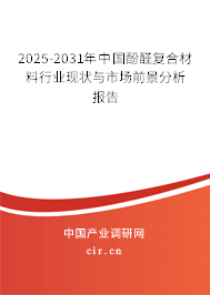 2025-2031年中國酚醛復(fù)合材料行業(yè)現(xiàn)狀與市場前景分析報(bào)告