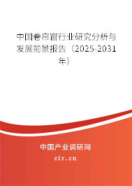 中國卷簾窗行業研究分析與發展前景報告（2025-2031年）