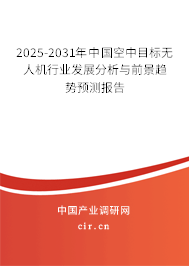 2025-2031年中國空中目標無人機行業發展分析與前景趨勢預測報告