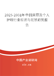 2025-2031年中國美容及個人護理行業現狀與前景趨勢報告